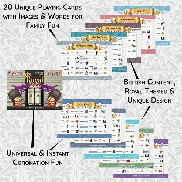 King's Coronation Royal Bingo Game - Charles III Party Games