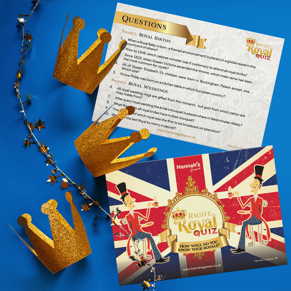 King Charles III Pub Quiz Party Game - Coronation Games Union Jack King